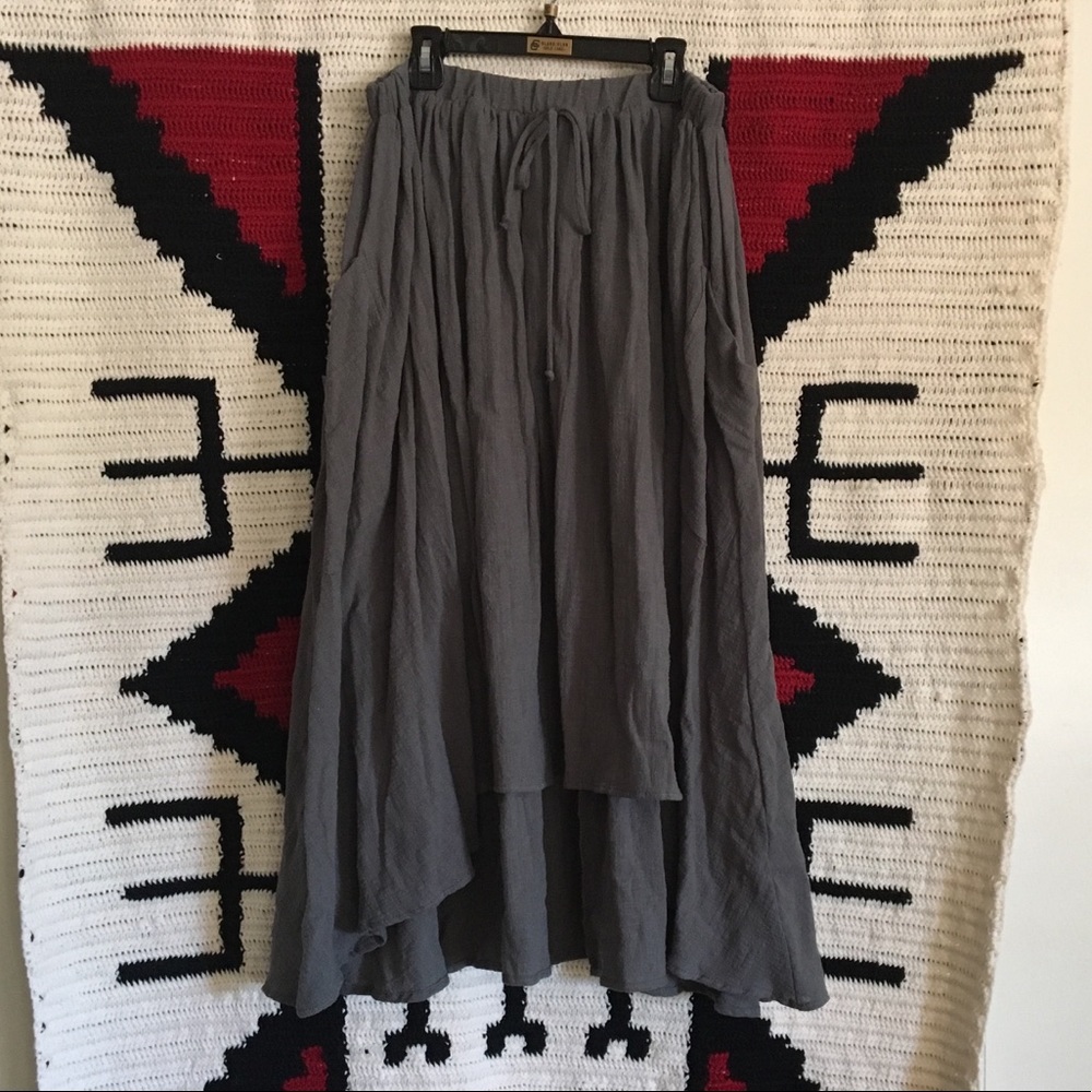 Blue/Grey High-Low Skirt. Sz. Md/Lg.